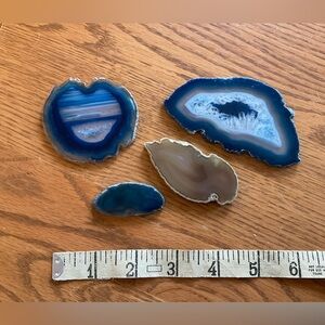 Blue and Brown Agate Slices